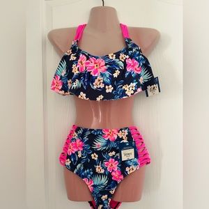 Medium Blue Floral Bikini